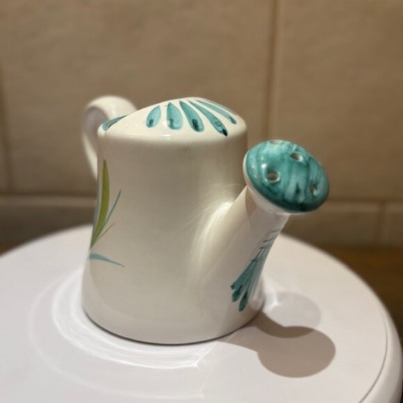 Ceramic Flower Pot Watering Sprinkling Can Italy Hand Painted Vintage - Picture 4 of 8